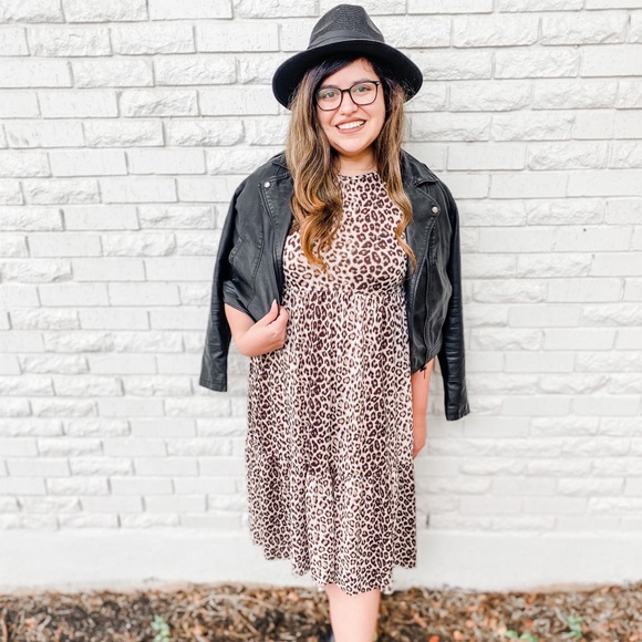 leopard print midi dress zara